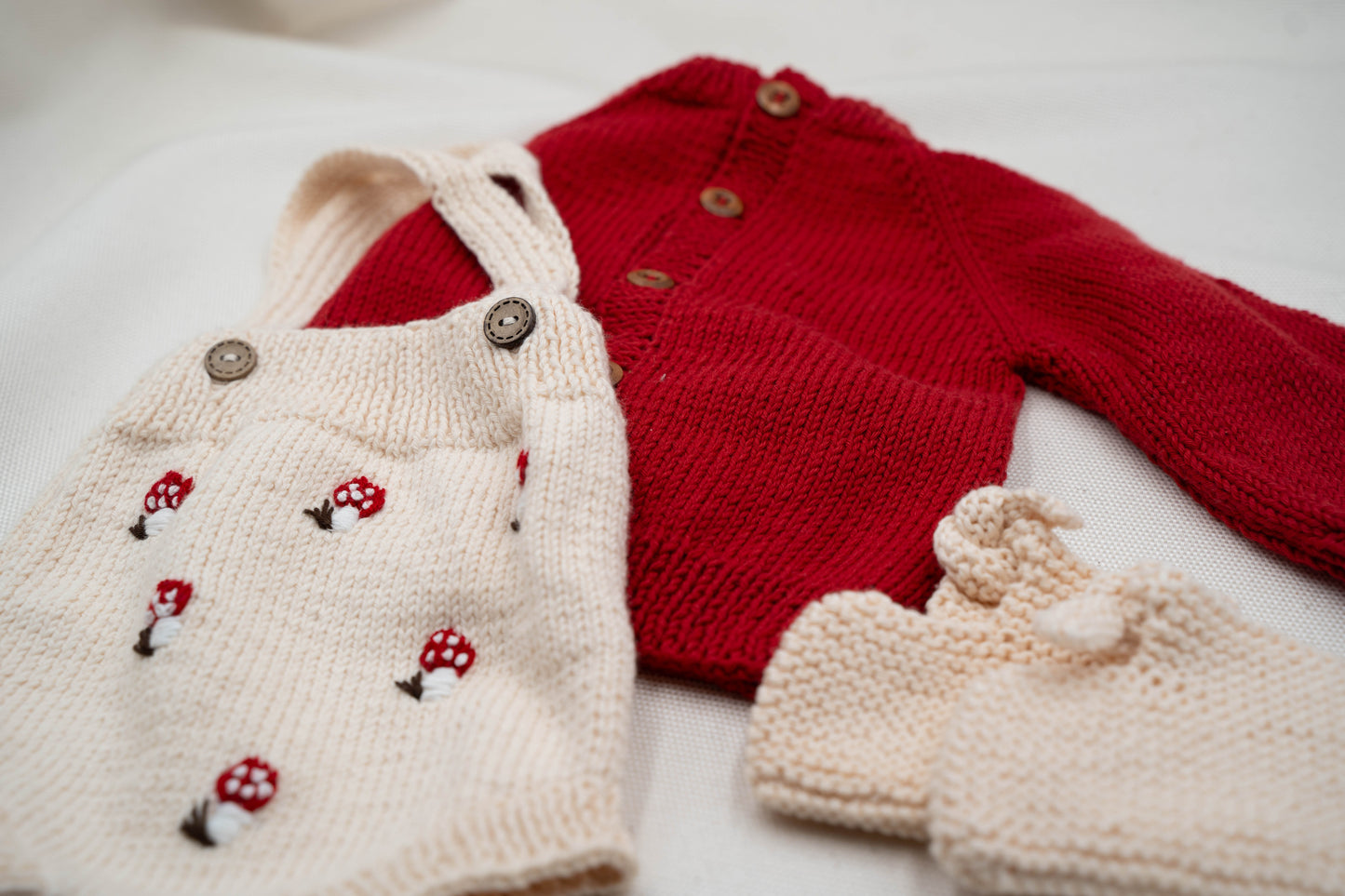 Strickromper & Strickjacke Set "Pilz"