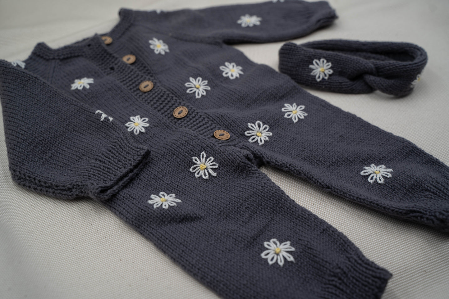 Premium Langarm Strickstrampler "Camille"