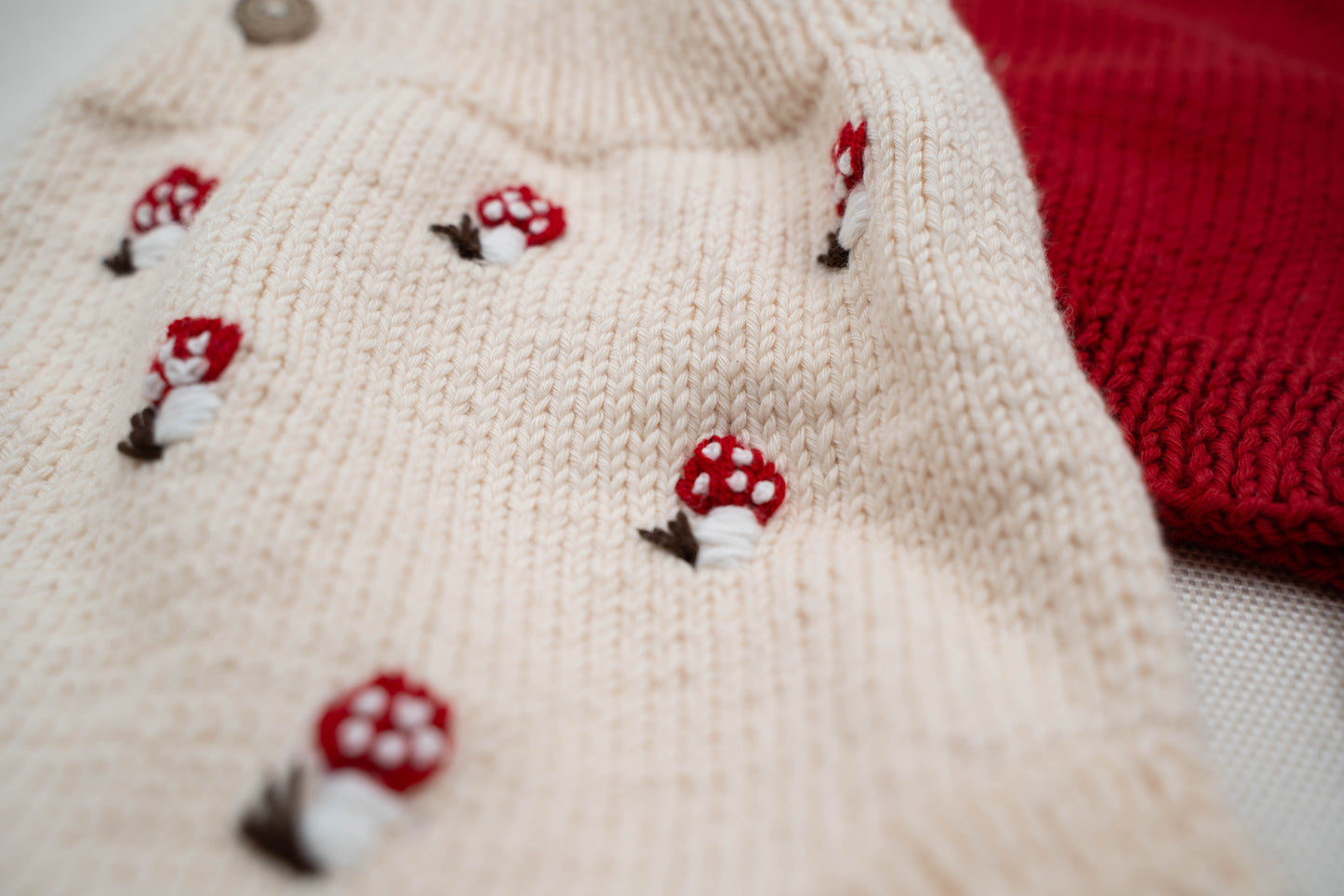 Strickromper & Strickjacke Set "Pilz"