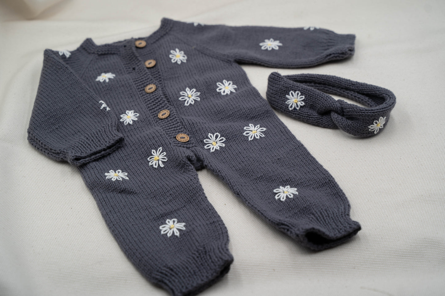 Premium Langarm Strickstrampler "Camille"